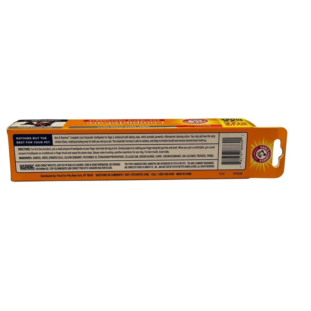 Arm & Hammer Complete Care Enzymatic Dog Toothpaste with Baking Soda and Calcium